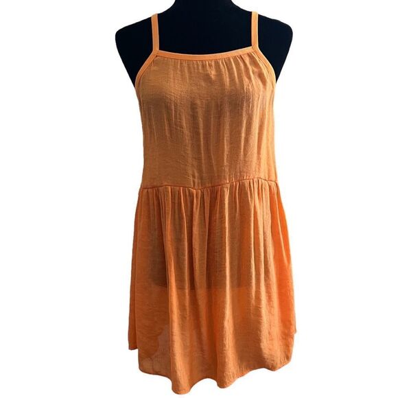 Urban Outfitters Out From Under Orange Breezy Slip Dress Size Medium - Picture 3 of 10